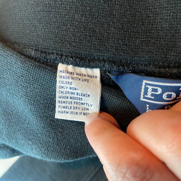 Polo Ralph Lauren Men Big 2X Sweatpants Black Straight Leg Drawstring Waist Adj - Picture 5 of 10